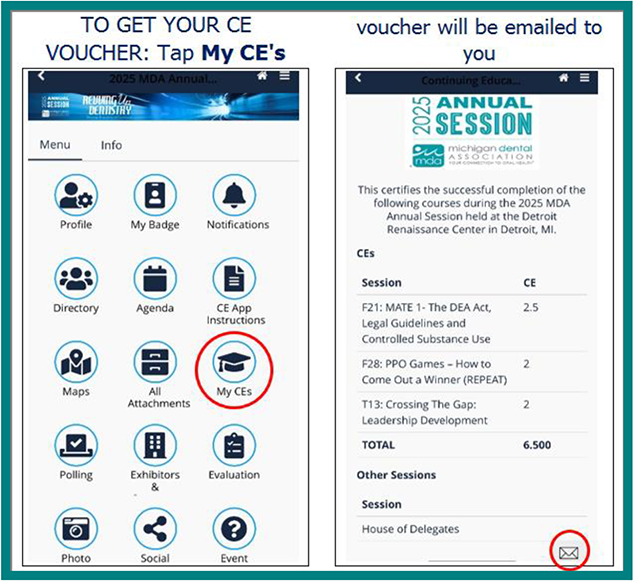 CE Voucher Instructions MDA Events App CE Voucher Instructions
